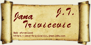 Jana Trivičević vizit kartica